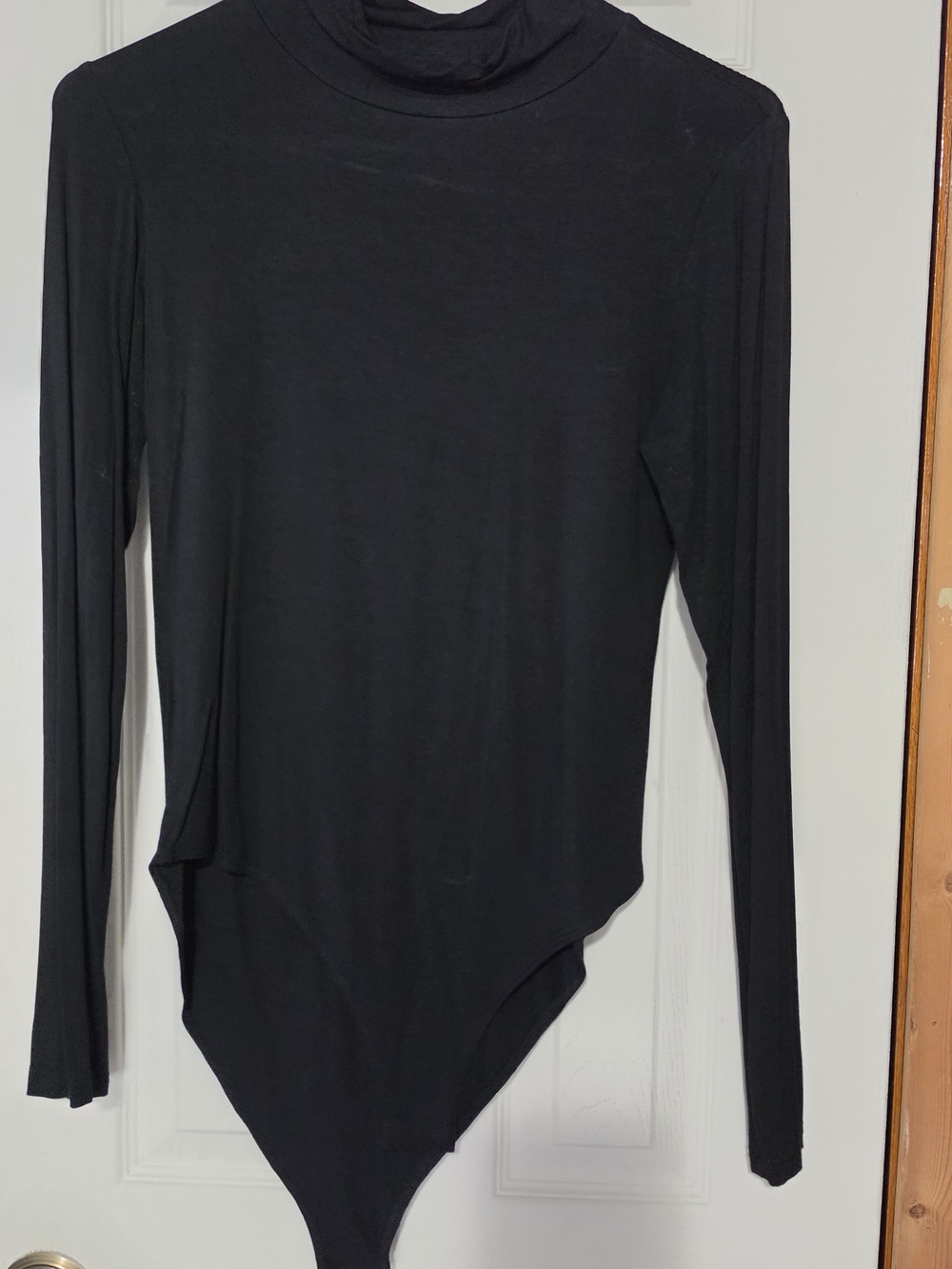 Mango Black Long-Sleeve Turtleneck Bodysuit